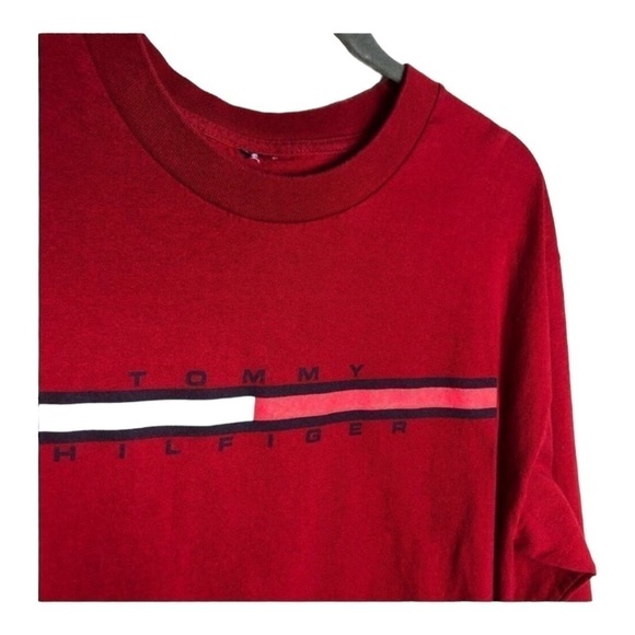 4/$45 TOMMY HILFIGER Vintage Long Sleeve Crew Neck Shirt Medium - Picture 5 of 6